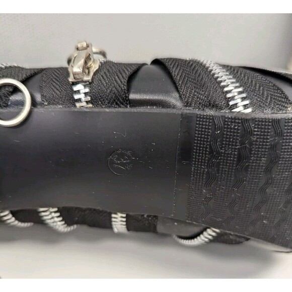 SHOW STORY WOMEN'S BLACK ZIPPER CLOSE TOE HEEL PLATFORM SZ 6 1/2 37 - Picture 11 of 14